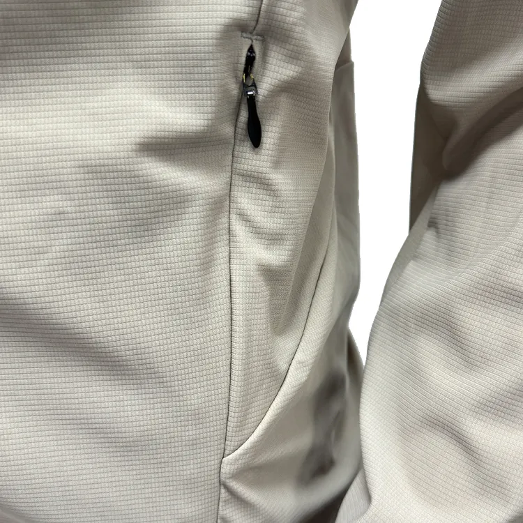 नई आगमन 93 नायलॉन 7 स्पैन्डेक्स पुरुषों की लंबी आस्तीन वाली फिशिंग शर्ट जिपर पॉकेट के साथ