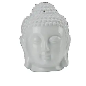 Thai-Style Buddha Statue Incense Wax Burner Hand-Hollowed Ceramic Crafts Electric Aroma Oil Burner Scented Features Packed Bag