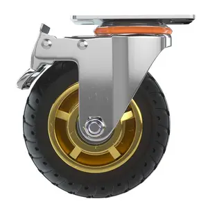rueda giratoria 200 MM Diameter Industrial Rubber swivel caster wheel heavy duty 3 ton castor wheel 8 inch for bakery trays