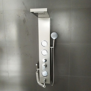 Columna de <span class=keywords><strong>Ducha</strong></span> de Vapor con Lluvia y Masaje, Moderna, de Madera de Bambú, con Panel de Acero Inoxidable 304 - Product Image 6