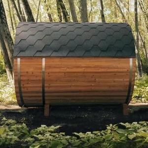 Sauna traditionnel à usage extérieur avec baril Sauna pour 6 personnes Maison avec sauna à baril dans l'entrepôt des États-Unis - Product Image 3