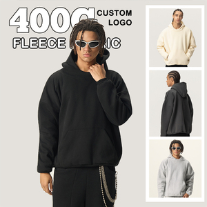 Sweat à capuche pour homme, 100% coton, coupe oversize, imprimé floqué, style streetwear hip-hop, avec poche - Product Image 4