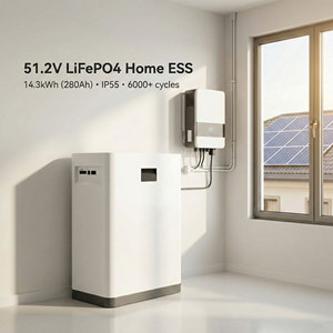 แบตเตอรี่สำรองพลังงานสำหรับบ้านแบบไฮบริดติดผนัง 51.2V 5kWh สามารถวางซ้อนกันได้ พร้อมหน้าจอ LCD ระบบจัดการแบตเตอรี่ในตัว (BMS) รองรับ CAN RS485 รุ่น NEHC0004 แบตเตอรี่สำรองพลังงานสำหรับบ้าน 15kwh - Product Image 6