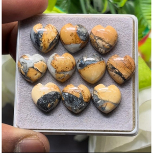 Cabochons en jaspe maligano naturel de haute qualité, dos plat, taille 12x12 mm, lot de 10 pièces en gros - Product Image 1