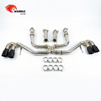 Système d'échappement pour Chevrolet Corvette C8 6.2L |   Collecteurs à haut débit, tube en X, tube intermédiaire, Catback / Embouts noirs ou bleu brûlé