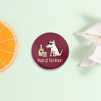Spedizione Diretta di Badge Rotondi Personalizzati Stampati, Spille Personalizzate con Cartoni Animati, Citazioni Ispiratrici, Figure di Animali e Piante