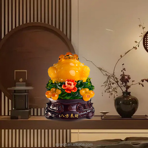 Figurine de crapaud porte-bonheur créatif en résine Feng Shui pour attirer la richesse, avec <span class=keywords><strong>Bouddha</strong></span>, décoration de bureau à domicile - Product Image 6