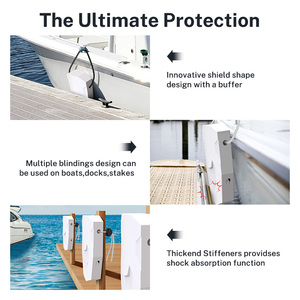 HOMFUL Guardabarros de Espuma EVA Multiusos para Barcos, Diseño Innovador en Forma de Escudo, Defensas Marinas de Liberación Rápida para Embarcaciones y Muelles - Product Image 5