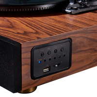 Plateau tournant en bois et vinyle, lecteur d'enregistrement rétro, moderne, phonographe de haute qualité