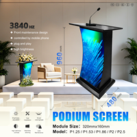 Affichage LED P1.25 pour podium, boîtier en fer, modules souples, maintenance frontale, protection GOB