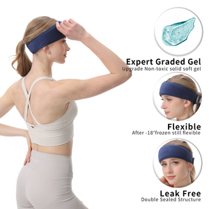 Migraine Relief Gel Cold Pack Fever Cooling Ice Pack Reusable Hot/ Cold Soft Gel Pack for Forehead Headband