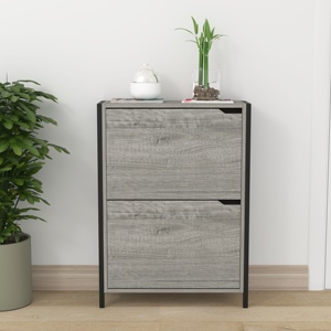 Modern Flip Sliding Door Living Room <strong>Hallway</strong> Furniture Wooden <strong>Small</strong> Home Storage Shoe Rack <strong>Cabinet</strong> - Product Image 2