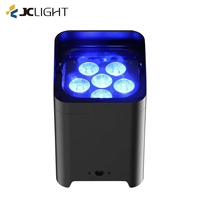 Projecteurs LED à batterie JCLIGHT 6x18w, éclairage de scène pour mariage, contrôle DMX, 6 en 1, sans fil