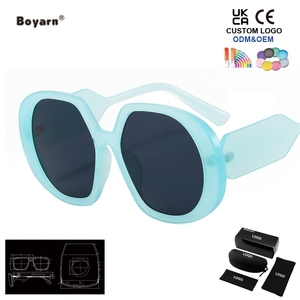 Gafas de Sol de Acetato Extra Grandes de Lujo al por Mayor de Boyarn, Lentes de Sol con Logotipo Personalizado para Hombre y Mujer - Product Image 3