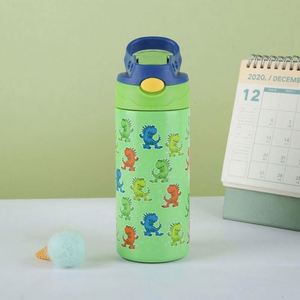 EE. UU. Almacén 20oz Flip Top Botella de agua para bebés Sublimación Kid Tumbler Straight Sublimación de acero inoxidable de doble pared - Product Image 2