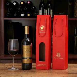 Bolsas de Regalo para Vino Tinto Reutilizables con Logotipo Personalizado, Paquete de 2, Papel Corrugado, Bolsa de Regalo de Papel para Vino Navideña, Venta al por Mayor - Product Image 5