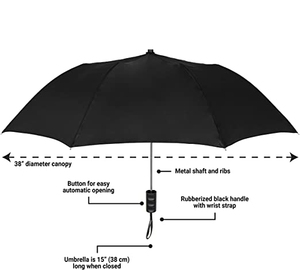 <span class=keywords><strong>Parapluie</strong></span> pliable de voyage à fermeture <span class=keywords><strong>automatique</strong></span>, <span class=keywords><strong>petit</strong></span> format, léger et Portable, Compact, avec 2 plis, logo personnalisé pour hommes et femmes - Product Image 4