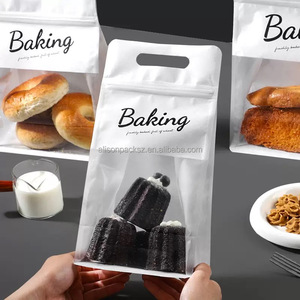 Tùy chỉnh in bên gusset Túi đáy vuông Túi giấy Kraft cho bánh mì nướng bao bì thực phẩm với cửa sổ rõ ràng - Product Image 3