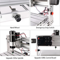 Fresadora Grabadora Láser CNC 3018 Max de 500W con un Solo Husillo de Alta Precisión, Control GRBL de 3 Ejes, Router de Madera DIY con Rodamiento de Motor