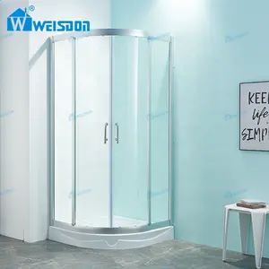 Weisdon Good Price Round Framed Shower Door Aluminum Alloy Tempered Glass Shower Enclosure