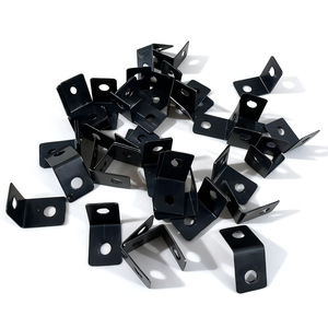 <b>Black</b> L-shaped Corner <b>Bracket</b> Stainless Steel Square Wall Mount Hardware for Photo Mirror Frames Wholesale - Product Image 2