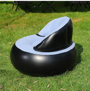Fauteuil gonflable en PVC floqué personnalisé, pliable, à gonflage rapide, avec dossier, pour camping extérieur et mobilier de maison – Vente en gros - Product Image 1