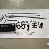 18 en 1 RGB Symphony LED, lumière d'ambiance de voiture, décoration intérieure, bande acrylique, application de contrôle, lampe d'ambiance décorative, tableau de bord