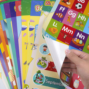 โปสเตอร์กันน้ำแบบแบนสำหรับเด็กก่อนวัยเรียนและเด็กเล็ก สำหรับการเรียนรู้ในโรงเรียนอนุบาล บ้าน และห้องเรียน - Product Image 3