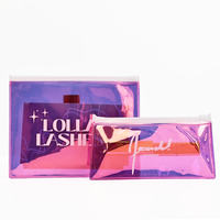 Sac à fermeture éclair de bijoux cosmétiques transparents en pvc personnalisé logo imprimé