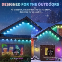 Lumières extérieures permanentes KCX RGBIC LED intelligentes pour avant-toits, super lumineuses, étanches IP68, décoration de fête aux couleurs magiques