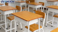 Table d'étude en contreplaqué avec structure métallique pour les élèves du primaire et du secondaire, cours de formation, mobilier scolaire