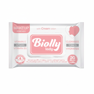 ผ้าขนหนูแต่งหน้าผ้าฝ้าย 20 ชิ้น ยี่ห้อ Biolly พร้อมน้ำมันอาร์แกน ช่วยลดรูขุมขน ไม่เหนียวเหนอะหนะ ช่วยฟื้นฟูเซลล์ผิว - Product Image 2