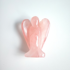 Feng shui-GEMA vívida para tallar animales, Ángel de cuarzo rosa - Product Image 6