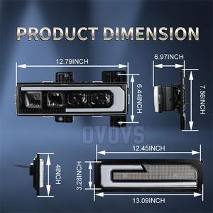 Faro LED y Señal de Giro LED Mejorados OVOVS para <span class=keywords><strong>Chevrolet</strong></span> <span class=keywords><strong>Silverado</strong></span> C1500 <span class=keywords><strong>2500</strong></span> 3500 1988-1998 - Product Image 4