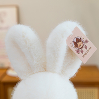 Lindo Peluche de Conejita Blanca con Vestido de Encaje y Falda con Lazo, Muñeca de Peluche de Animal, Venta al por Mayor, Regalo para Niñas en Días Festivos y Cumpleaños, Decoración del Hogar