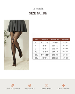 Collant Modellanti a Compressione Micro-Mesh con Controllo Pancia a 360 Gradi, Collant a Rete Traspiranti in Tulle Jacquard Trasparente - Product Image 5