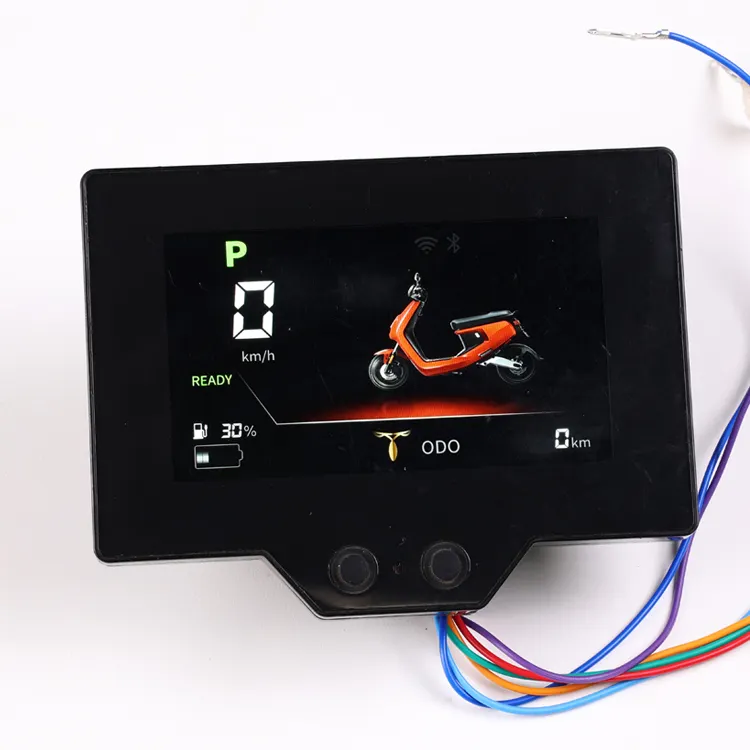 มิเตอร์วัดความเร็วสำหรับรถจักรยานยนต์,เครื่องวัดความเร็วสกูตเตอร์ไฟฟ้ามาตรวัดความเร็วแบบดิจิตอลหน้าจอ LCD