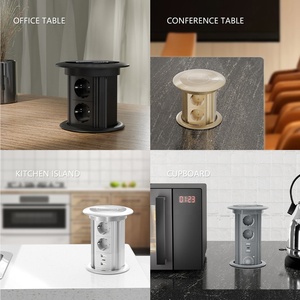 New Sided có thể thu vào văn phòng bàn Ổ cắm điện EU Đức tiêu chuẩn Hidden bảng với USB sạc nhanh Pop Up ổ cắm - Product Image 2