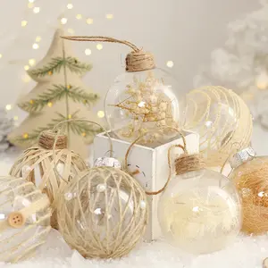 6 Stks/set Kerstbal Ornamenten Plastic X-Mas Boomdecoratie Adornos Navidad 2024 Feestartikelen Polystyreen Kerstballen