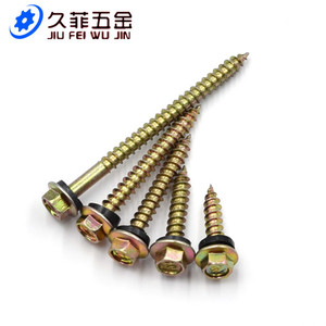 Hexagonal Flange Self Tapping Screws M5.5 M6 Carbon Steel Color Zinc Wood Fasteners Metric Grade A - Product Image 2