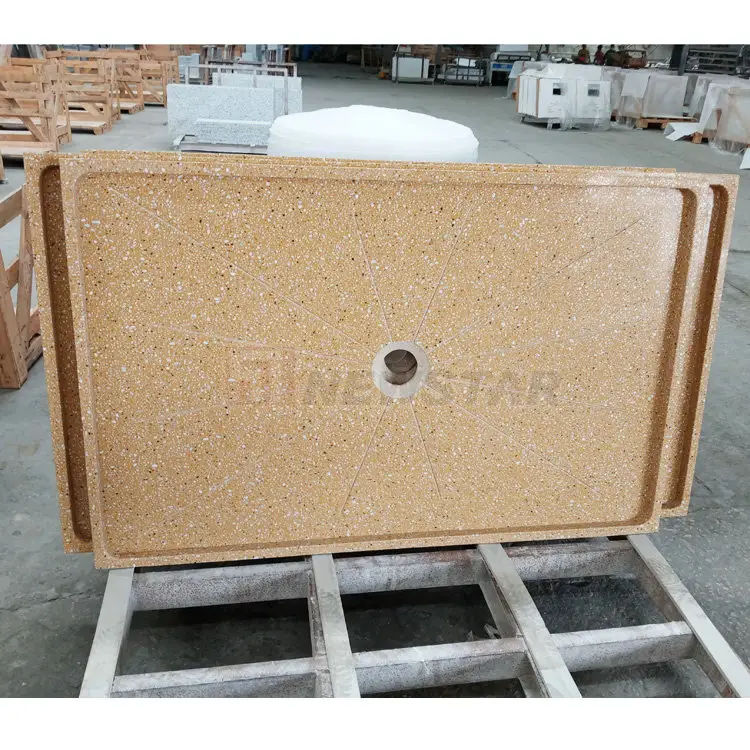 60 x 28 shower base tray artificial stone shower tray bathroom terrazzo stone marble shower pan