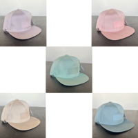 Logo écusson en caoutchouc Hip Hop casquettes de sport à 5 panneaux chapeau de relance en nylon imperméable personnalisé avec sangle