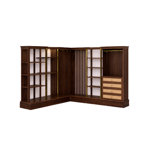 Estante de pie multifuncional Harrington en color marrón oscuro ofrece un almacenamiento ideal que combina durabilidad y multifuncionalidad. - Product Image 1