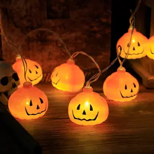 Halloween fantôme citrouille guirlande lumineuse vacances guirlande décoration de fête batterie led lumières scène