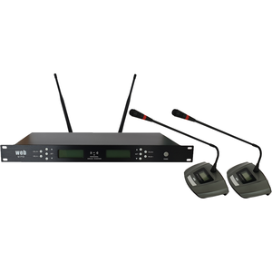 Web U-712 Uhf <b>Wireless</b> Desktop <b>Microphone</b> 2 Pack - Product Image 1
