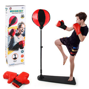 Ensemble de ballon de boxe pour enfants en plastique avec pédale réglable en usine, gants, équipement d'entraînement physique, jouet anti-stress - Product Image 1