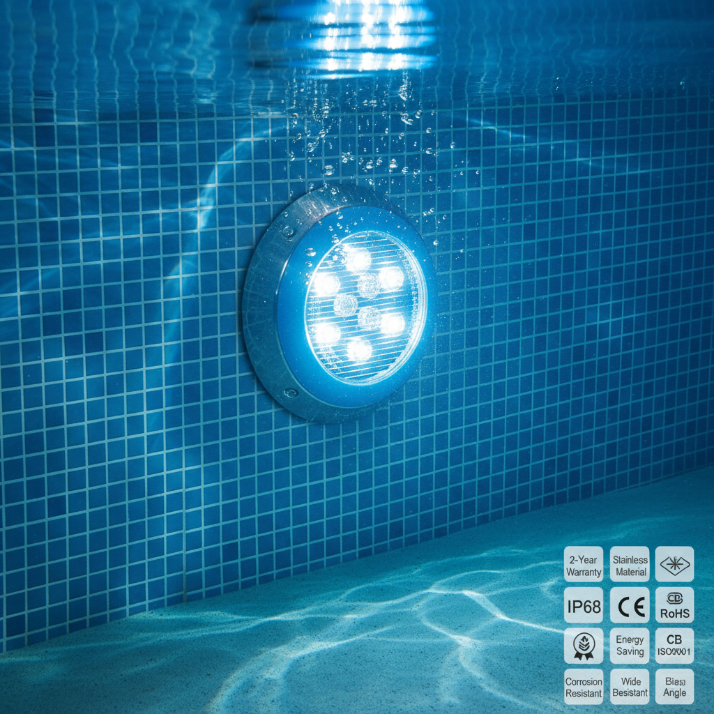Manufacturer Professional Ip68 Waterproof Stainless Steel Rgb Color Changing Underwater Wall-mounted Swimming Led Pool Light