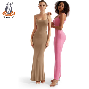 阿尔信女式休闲鱼尾鱼尾连衣裙高品质长罗纹露背无袖紧身连衣裙性感在线批发商 - Product Image 5