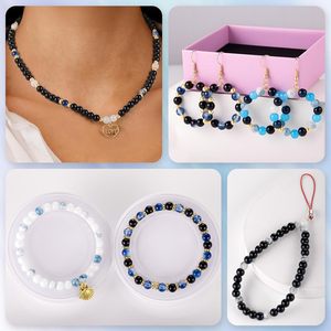 Perles de verre très vendues pour la fabrication de bijoux, 1377 pièces, tons neutres, kit de fabrication de bracelets, 6 mm, artisanat DIY, cadeaux pour femmes et hommes - Product Image 4