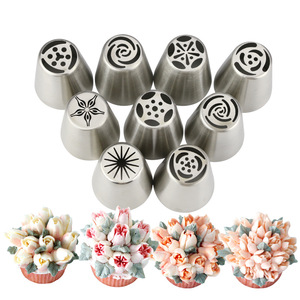 Stainless Steel Russian Piping Tip Set Flower Shape <b>Cake</b> <b>Decorating</b> Tools For Wedding Baking <b>Supplies</b> - Product Image 1